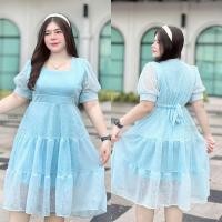 ราคา ต้อนรับวันแม่ เดรสสาวอวบ ผ้าลูกไม้ มีซับใน ลายสวยๆ D251 (27457019239)