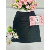ราคา กระโปรงทรงเอ สีดำมือสอง (24282259024)