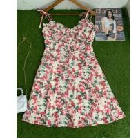 ราคา เดรสสายเดี่ยวผ้าชีฟองงานป้าย มือสอง ซักเก็บ S,M ใส่ได้ (20676674913)