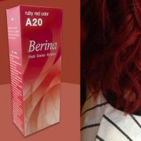 ราคา เบอริน่า A20 สีแดงทับทิม สีผม สีย้อมผม เปลี่ยนฮิตมาก Berina A20 Ruby Red Hair Color Cream (25172913738)