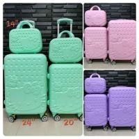 ราคา พร้อมส่ง กระเป๋าเดินทาง ล้อลาก คิตตี้น่ารัก 14 20 24 นิ้ว / เซ็ตคู่( ล้อลาก+หูหิ้ว) 14+20",14+24" (843374136)