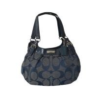ราคา Coachกระเป๋าคล้องไหล่ผ้า สีน้ำเงินเข้ม กระเป๋ามือสอง (27257908008)