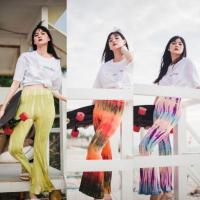 ราคา กางเกงมัดย้อมผ้ายืดขาม้า กางเกงขาม้ามัดย้อม (17621937803)