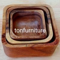 ราคา ชุดชามไม้จามจุรีเหลี่ยม 3 ขนาด (3724190680)