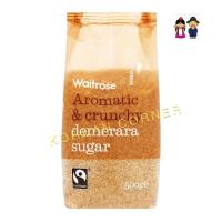 ราคา น้ำตาลทรายแดง น้ำตาลอ้อยธรรมชาติ 100% ไม่ผ่านการขัดสีหรือย้อมสี WAITROSE Aromatic Crunchy Demerara Sugar from England (18335806829)