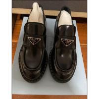 ราคา prada brushed leather loafers size 36.5 (29470740203)