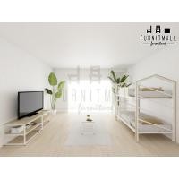 ราคา เตียงเหล็ก2ชั้น หัวจั่ว ปิดไม้ (24810877432)