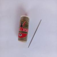 ราคา [2-001] ด้ายเย็บผ้าวีนัส(สีกากี/ลูกเสือ) พร้อมเข็มสอยเบอร์ 7 (23647042116)