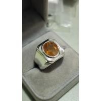 ราคา Size61 แหวนผู้ชาย แหวนเงินแท้ แหวนพลอยแท้ บุษราคัม Yellow Sapphire (18925070832)