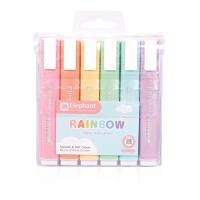 ราคา ตราช้างปากกาไฮไลท์ ปากกาเน้นข้อความพาสเทล เรนโบว์ คละสี จำนวน 1 แพ็ค (19009014528)