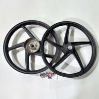 ราคา ล้อแม็ก WAVE110i 2022 รุ่นสายไมล์ ตัวใหม่ล่าสุด สีดำเทา ล้อแม็กขอบ17 **5ก้านเดิม** ลายเดิมติดรถ WAVE110i ใหม่ 2022 LED + ลูกปืน + บูทกลางล้อ (20746472485)