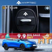 ราคา 2024 HYPTEC HT ev รถล็อคประตูปกรถล็อคประตูป้องกันฝุ่นตกแต่งป้องกันสนิมกันกระแทกการดูดซึมช็อกซิลิโคนฝาครอบป้องกันการปรับเปลี่ยน (25236953043)