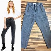 ราคา ♥️Used! Washed Black Topshop Mom Jeans (2685242983)