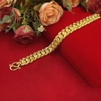 ราคา สร้อยข้อมือทองเคลือบแก้วลายโซ่แบนตัดลาย ความยาว 8 นิ้ว น้ำหนักเทียบเท่า 5 บาท สร้อยทอง สร้อยแฟชั่น ทองชุบ ทองปลอม ไมครอน (13133936128)