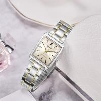 ราคา นาฬิกาคาสิโอ CASIO นาฬิกาข้อมือผู้หญิงสายเหล็กทรงสี่เหลี่ยมขนาดเล็กนาฬิกาข้อมือผู้หญิงระบบควอทซ์สบาย ๆ LTP-V007SG-9E (8058327479)