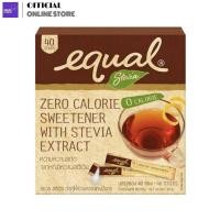 ราคา Equal Stevia อิควล สตีเวีย หญ้าหวาน สารให้ความหวานแทนน้ำตาลจากหญ้าหวาน คีโต โลว์คาร์บ 40ซอง/100ซอง (5052505037)