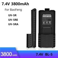 ราคา วิทยุสื่อสาร BaoFeng Talkie UV-5R Plus แบตเตอรี่ชาร์จใหม่ได้ 7.4V 3800mAh อุปกรณ์เสริมวิทยุ UV5RA UV5RE BL- (27939575364)