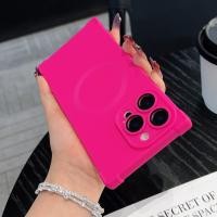 ราคา Square Magnetic Casing Lens Film Protection Phone Case for IPhone 16 15 14 Plus 13 Pro Max TPU Soft Back Cover (28239473908)