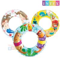 ราคา ห่วงยางเด็ก Intex 59242 ห่วงยางลายการ์ตูน ขนาด 24 นิ้ว (61cm) SWIM RING (24312730745)