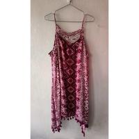 ราคา เดรสสายเดี่ยว สไตล์โบฮีเมี่ยน สีแดง (28359655002)