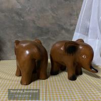 ราคา (1ตัว) ช้างไม้จามจุรี ช้างไม้แกะสลัก ช้างการ์ตูน (13443814482)