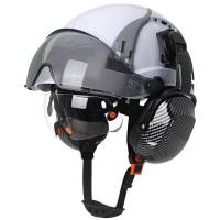 ราคา AOLAMEGS Dual Goggles Safety Helmet Streamline Design พร้อม Carbon Fiber Earmuff (29036964095)
