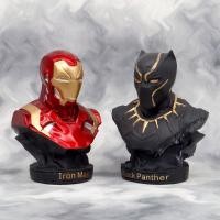 ราคา Marvel Superhero Character Model Iron Man, Black Panther Bust สูง 16 ซม., ตกแต่ง (29237967781)