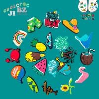 ราคา Jibbitz ตัวติดรองเท้า Crocs ยาง PVC นิ่ม ลายการ์ตูนดอกไม้ เหมาะกับเดินชายหาด แฟชั่นฤดูร้อน อุปกรณ์เสริม สําหรับตกแต่งรองเท้า Crocs DIY (23476838648)