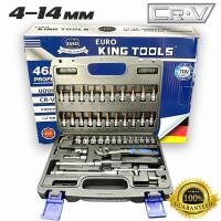 ราคา ชุดเครื่องมือ ประแจ ชุดบล็อก 1/4" (2หุน) 46 ชิ้น ยี่ห้อ EURO KING TOOLS (28706442208)