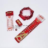 ราคา กรอบสาย G-SHOCK ใสไม่แท้ สีขาวใสสลับแดง สกรีนลาย Iron man ใส่ได้รับรุ่น GA-100 ,GA-110 ,GA-120 ,GD-100 ,GD-120 สายนาฬิกา (5905465462)