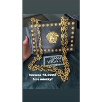 ราคา Versace กระเป๋าหนังวินเทจสีดำ (8465828247)