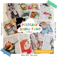 ราคา 1 ชุด (16 ชิ้น) โปสการ์ด/ โปสการ์ด/ การ์ดอวยพรรุ่น Studio Ghibli | Totoro Ponyo Howl Moving Castle Spirited Away Kiki บริการจัดส่ง Princess Mononoke Studio Ghibli (26867559707)