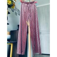 ราคา กางเกงขายาว กำมะหยี่ สีชมพูกะปิสวยมาก ลายริ้ว มือ2 (26530767577)
