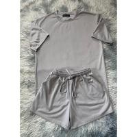 ราคา ชุดเชตสีเทาเสื้อยืดโอเวอร์ไซร์กางเกงเชือกรูดป้าย my top (26512005342)