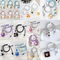 ราคา พร้อมส่ง ชุดถนอมสายชาร์จ ชุดเเต่งสาย เคสหัวชาร์จ 20วัต Adapterไอโฟน20w 18w พันสายลายการ์ตูน กันสายหัก 35W (17358363468)