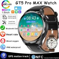 ราคา 2024 New for Huawei Smart Watch Men GT5 Pro Max AMOLED Screen GPS Sports Watch Tracker NFC Bluetooth Call Blood Sugar Sm (25687315800)