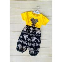 ราคา กางเกงช้างเด็ก ชุดเซ็ทเด็ก เสื้อกางเกงช้างคละลาย (18171655257)