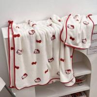 ราคา ผ้า ผ้าขนหนู ผ้าห่ม น่ารัก คิตตี้ ลายการ์ตูน เนื้อผ้าดี (27886684488)