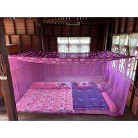 ราคา มุ้งกันยุง มุ้งสี่เหลี่ยม มุ้ง 4 หู ขนาด 12 ฟุต+หลังคาผ้าลายดอก (4782565479)