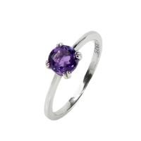 ราคา แหวนพลอยสีม่วง Amethyst บนตัวเรือนเงิน (28438572300)