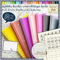 ราคา ➰ A4 สมุด สันเกลียว(ด้านข้างยาว)คัดจีน เกาหลี ญี่ปุ่น ตารางอักษร&อักษร+พินอิน สมุดHANDMADE สีปกหลากสี+ปกใส (4655321484)