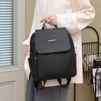 ราคา ♞,♘,♙กระเป๋าเป้สะพายหลังผ้า Oxford กันน้ำสีดำกระเป๋าเป้สะพายหลัง (25627927570)