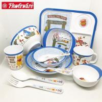 ราคา [1 ชิ้น] Pooh Sweet Home จานชามเมลามีน ช้อนส้อม ลายการ์ตูน หมีพูห์ Superware Flowerware (25832311216)