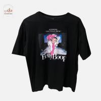 ราคา (มือสอง) เสื้อยืด สีดำ แขนสั้น ป้าย DNA ลาย BETTY BOOP อก 44" (13157979961)