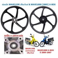 ราคา ล้อแม็ก WAVE125R เฟืองไมล์ & WAVE100S[2005]U-BOX สีดำ 6ก้าน ขอบ17 ล้อแม็กเวฟ125r ล้อเวฟ100เอสยูบอกซ์ (27257890023)