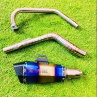 ราคา คอท่อฟูล + ปลายท่อ Aka สีรุ้ง สำหรับ M-Slaz และ R15 ตัวเก่า (29786698709)