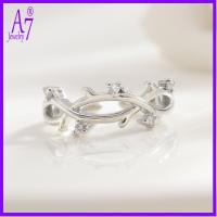 ราคา 925 Silver Simple Diamond-Studded สาขาแหวนข้ามสําหรับผู้หญิง RXW400 (41366263040)