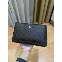 ราคา ส่งต่อ กระเป๋าคล้องมือ Coach DOUBLE ZIP WALLET (F16109) ของแท้ (19840278266)