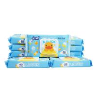 ราคา ⚡️เหลือ 74.- เก็บโค้ดหน้าร้านลด⚡️ [6 ห่อ] ทิชชู่เปียก JAXX B.DUCK BABY WIPES ผ้าเช็ดทำความสะอาดผิว จำนวน 40 แผ่นต่อห่อ (17359595378)