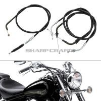 ราคา รถจักรยานยนต์เหล็กสายคันเร่ง Line & สายคลัตช์ชุดสายไฟสําหรับ Yamaha V-star XVS XVS400 XVS650 Dragstar DS DS400 DS650 (42064566514)